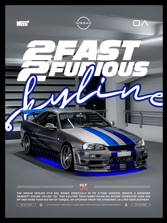 2 Fast 2 Furious Nissan Skyline GT-R R34